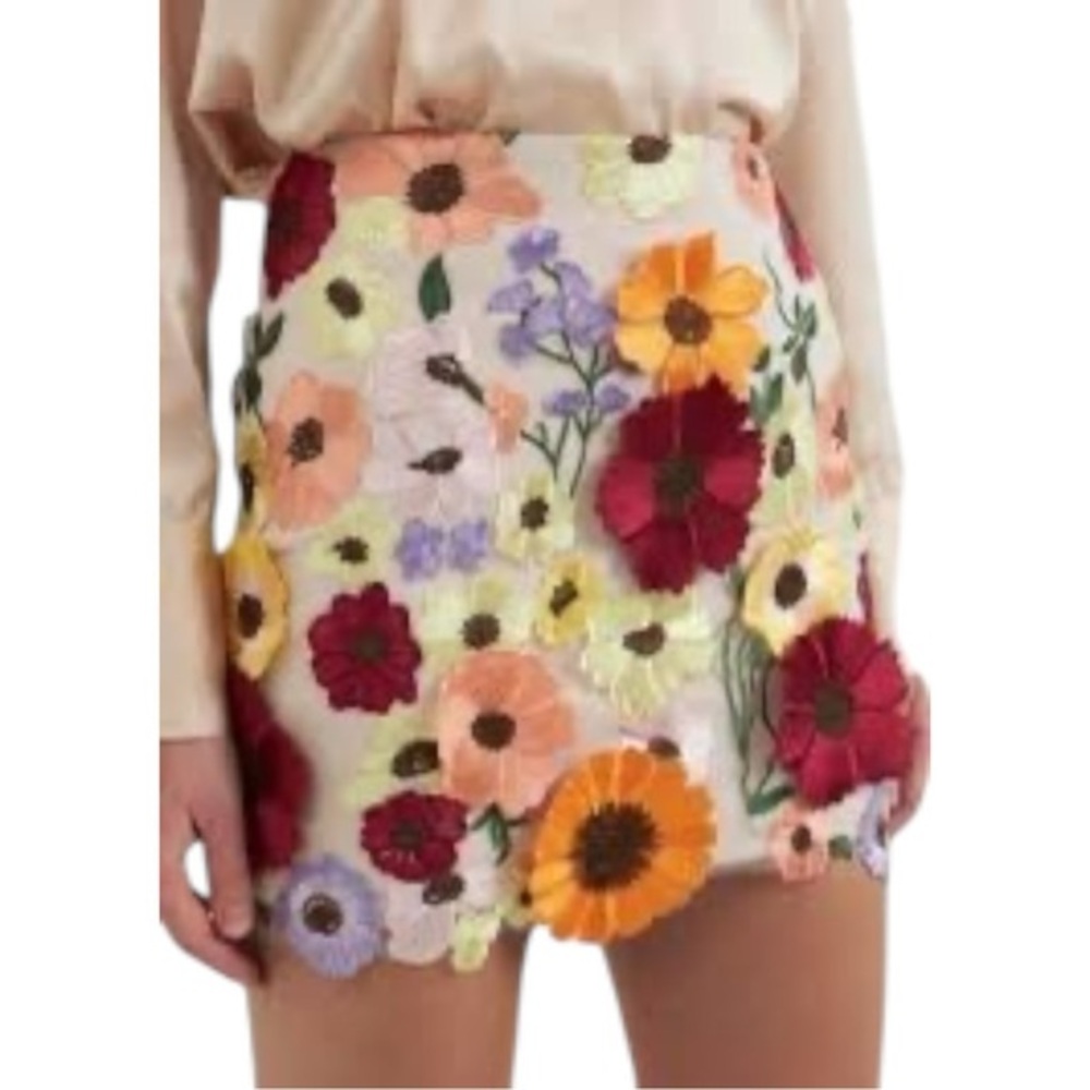 Floral Mini Skirt NWT Mesh Y2K Cottagecore Finesse Addie